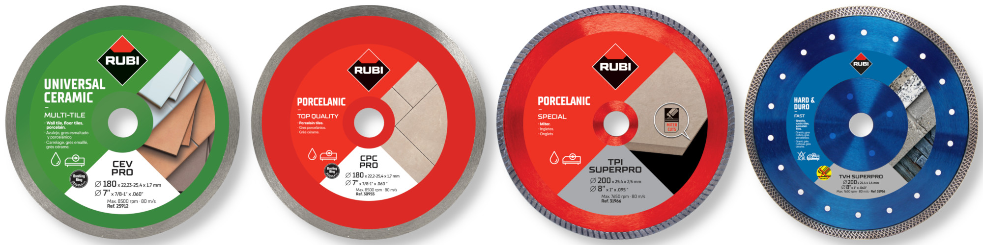 Tarcze diamentowe Rubi – do cięcia na mokro