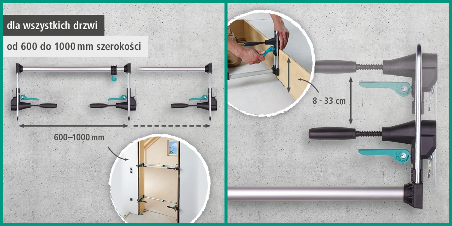 Zestaw montażowy do ościeżnic PRO Wolfcraft 3676000