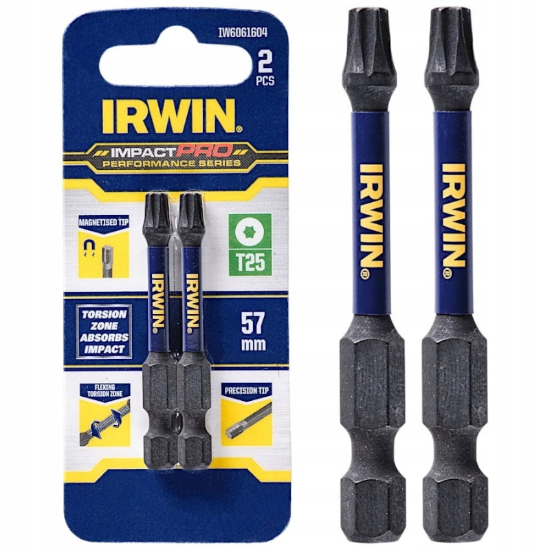 IRWIN IW6061604 – bity Impact Pro Torx T25 57mm, 2szt.