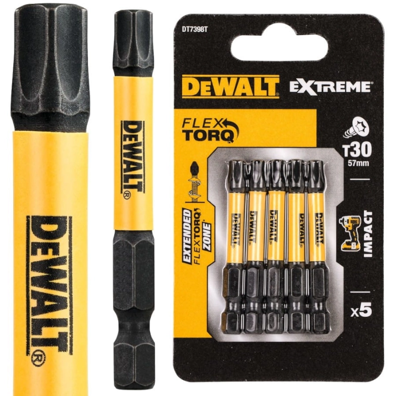 DEWALT DT7398T – bity udarowe Torx T30 57mm, 5szt.