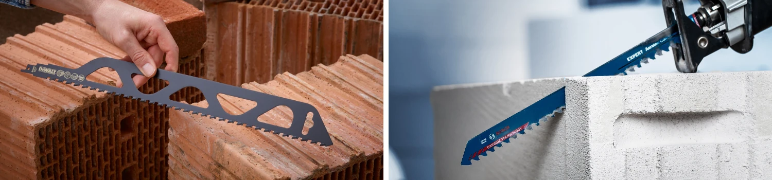 Brzeszczoty do piły szablastej do pustaków i gazobetonu