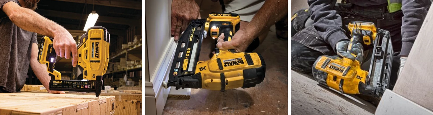 Akumulatorowe gwoździarki DEWALT