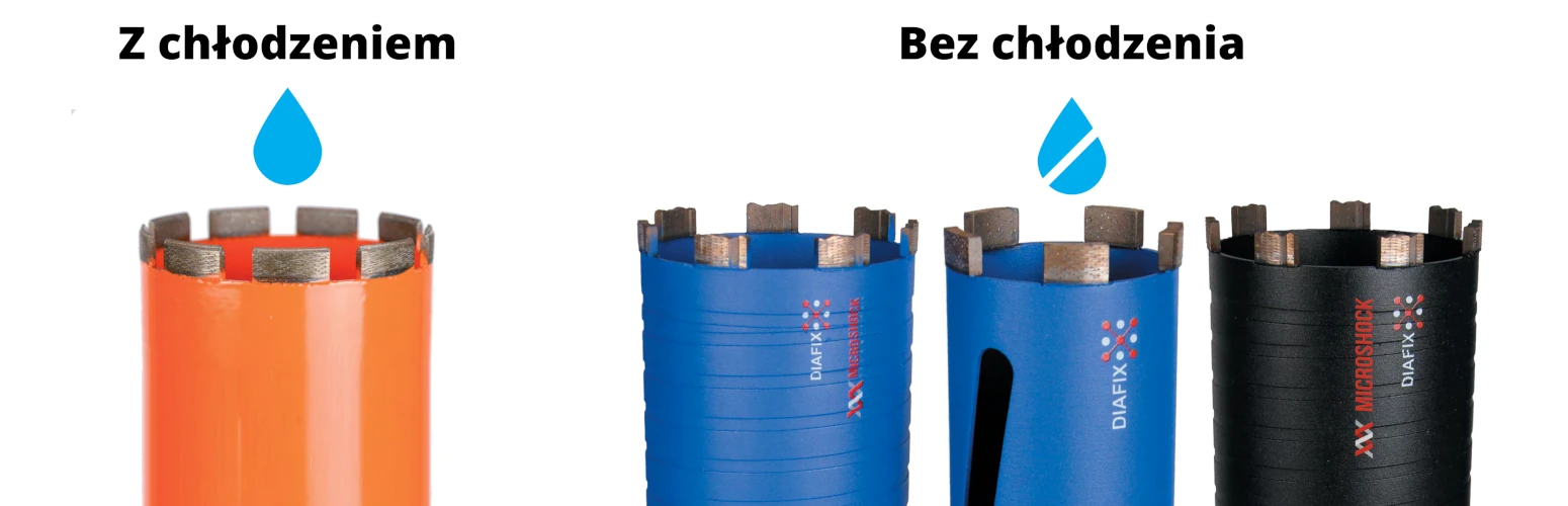 Wiercenie otwornicami na sucho czy mokro