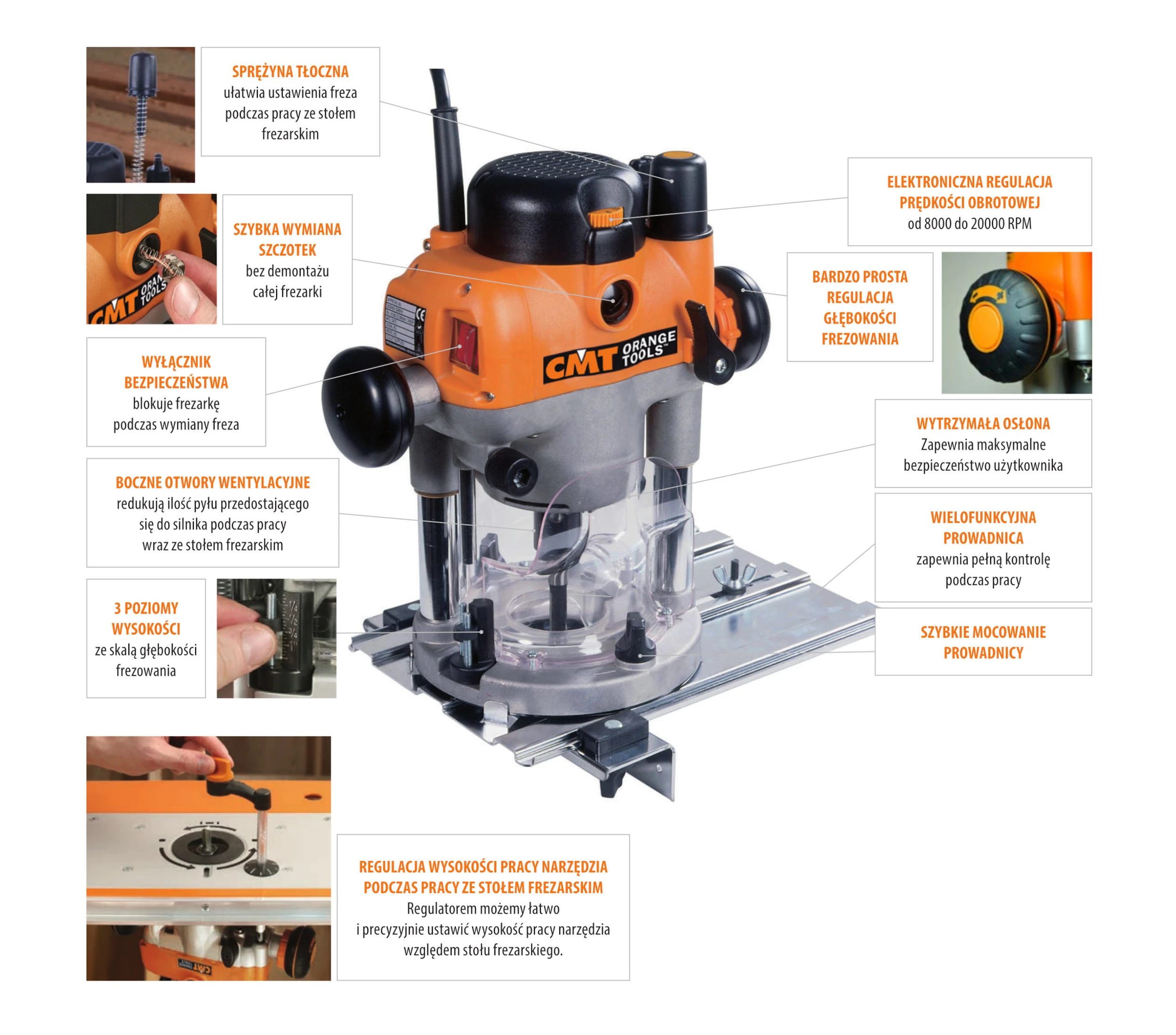 frezarka górnowrzecionowa CMT CMT7E