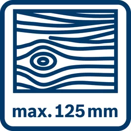 Głębokość cięcia w drewnie: 125mm