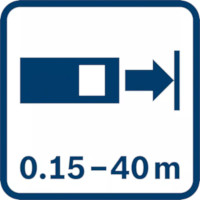 Bosch - Zakres pomiaru odległości 0.15-40m
