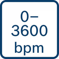 Bosch - Liczba udarów 3600 min-1