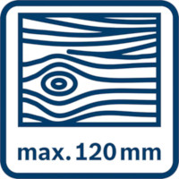 Bosch - Maks. głębokość cięcia w drewnie 120 mm