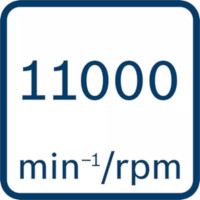 Bosch - Prędkość obrotowa 11000 min-1/rpm