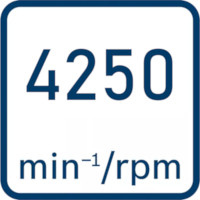 Bosch - Prędkość obrotowa 4250 min-1/rpm