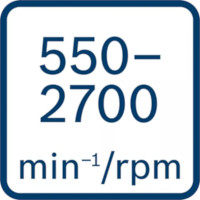 Bosch - Prędkość obrotowa 550-2700 min-1/rpm