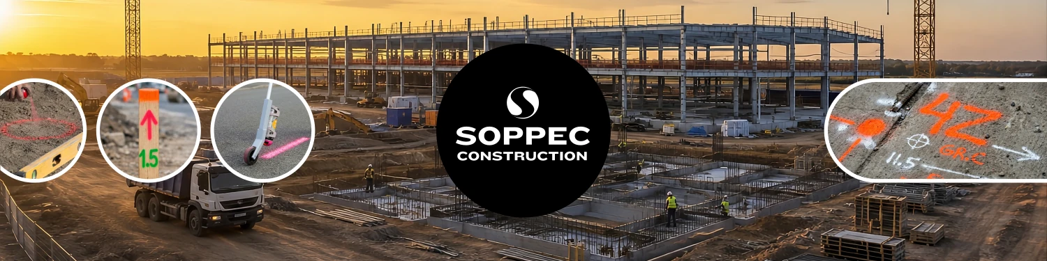 Farby w sprayu do znakowania w budownictwie Soppec Construction