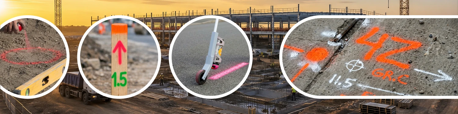 Farby w sprayu do znakowania w budownictwie Soppec Construction - zastosowanie