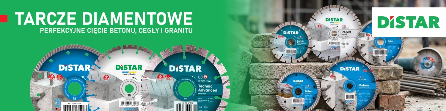 Tarcze diamentowe do betonu, cegły i granitu Distar