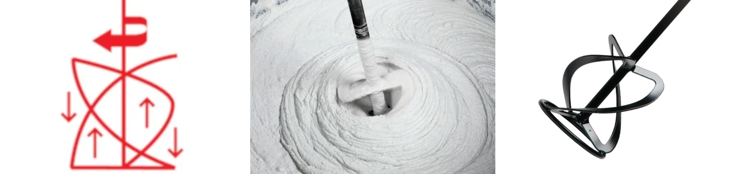 Mieszadło RUBI 3‑spiralne M14 FAST‑IN - profesjonalne rozwiązanie do zapraw i klejów