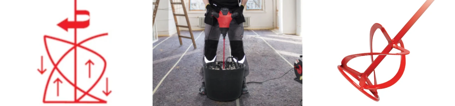 Mieszadło RUBI 3‑spiralne - profesjonalne rozwiązanie do zapraw i klejów