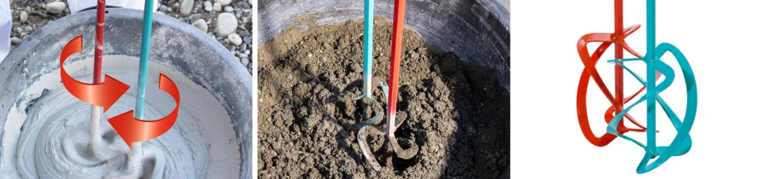 Mieszadło Collomix MKD – podwójne mieszadło do ciężkich materiałów