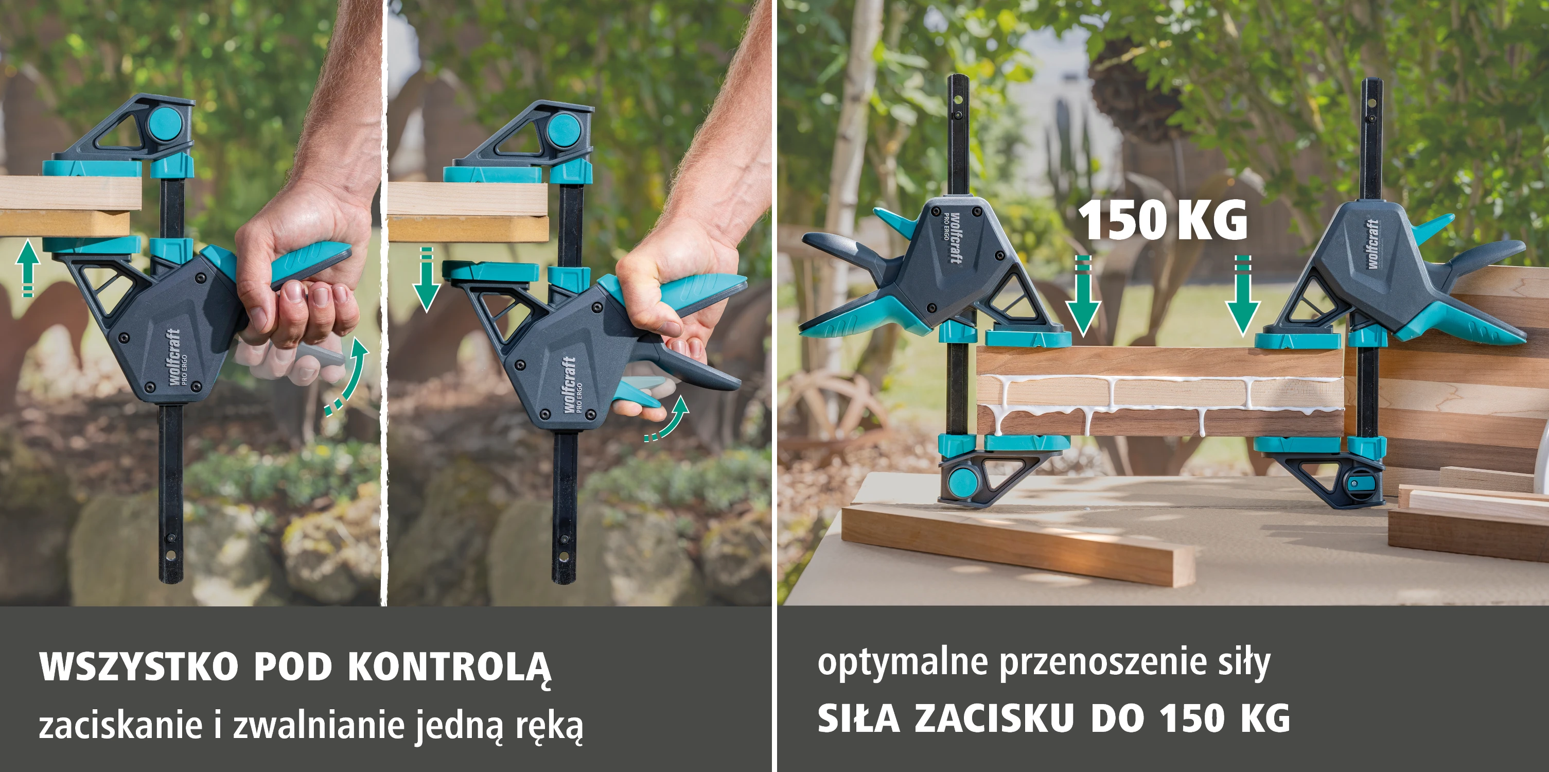 Ścisk jednoręczny PRO ERGO Wolfcraft